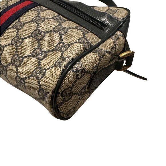 Gucci Cream and Navy Ophidia Crossbody Bag with Iconic Style - Picture 5 of 14